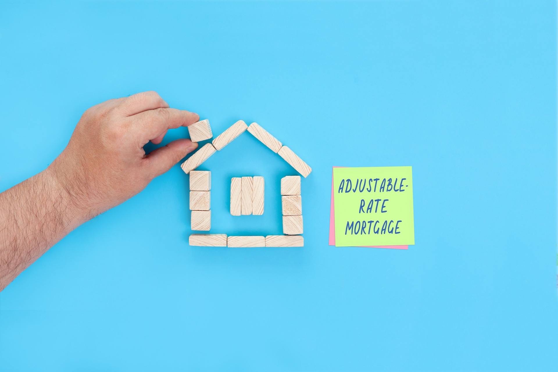 Handwritten words Adjustable rate mortgage